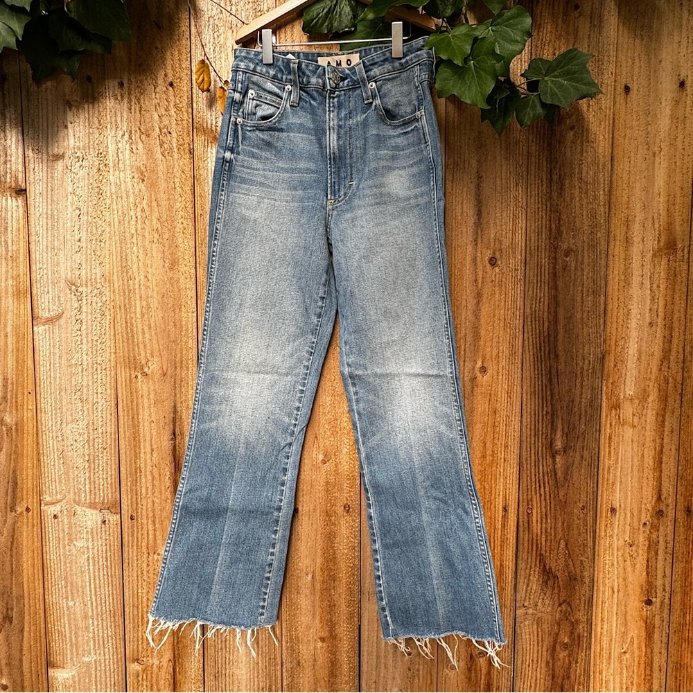 AMO Topanga High Rise Kick Crop Jeans Size 26